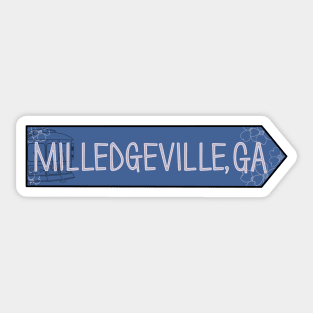 Milledgeville, Georgia Directional Sign Sticker